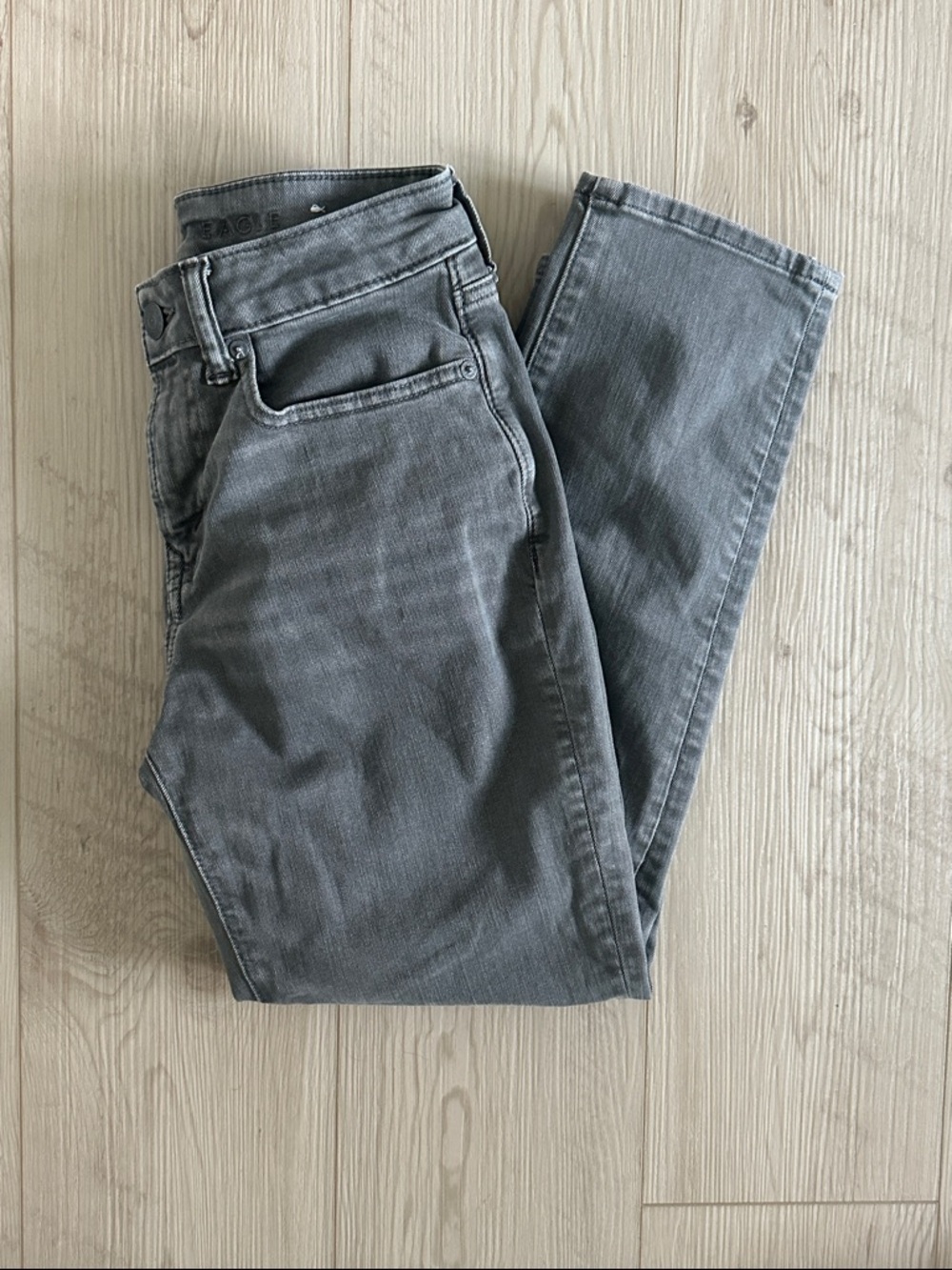 American Eagle Outfitters Men's Grey Slim Straight Jeans